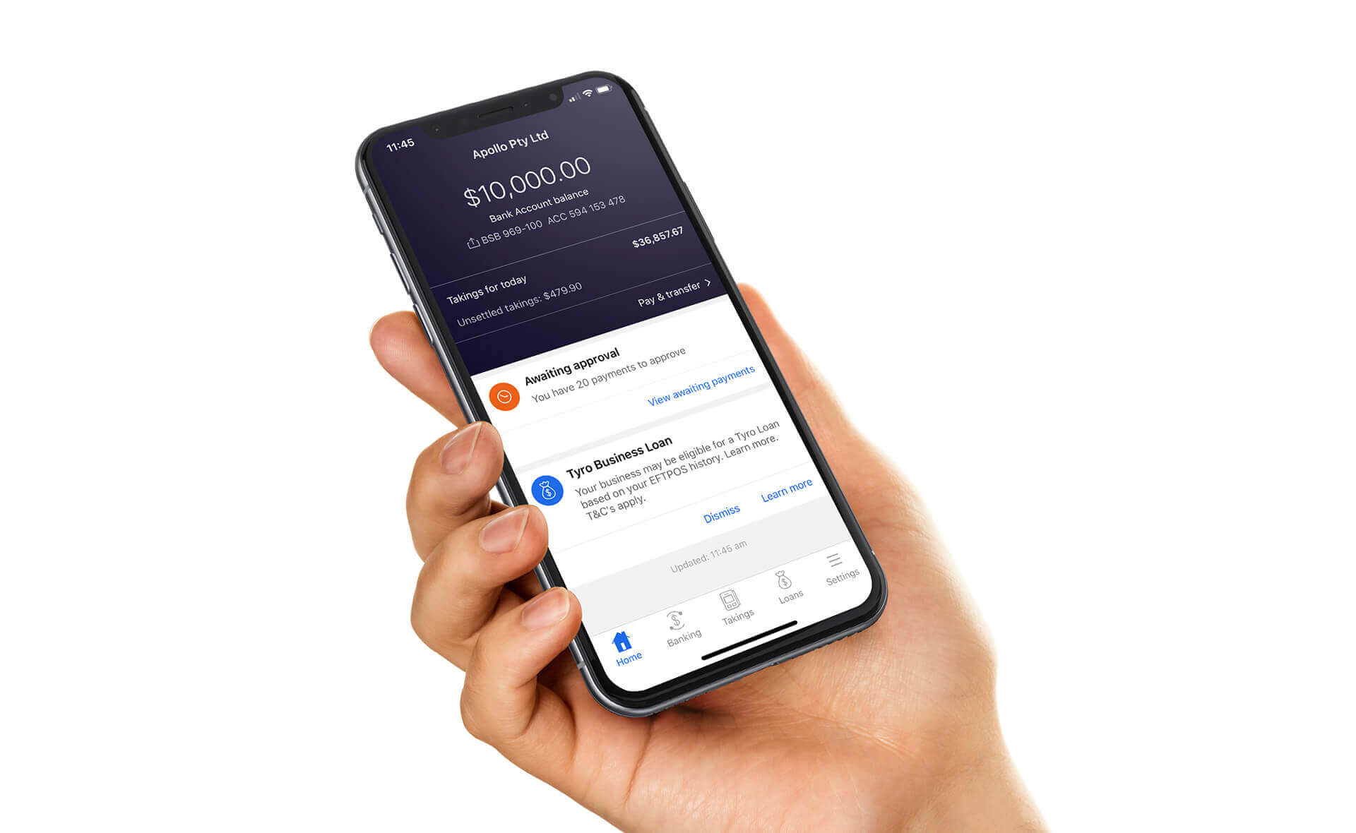 Conveniently use an iPhone with the Tyro App for seamless mobile payments