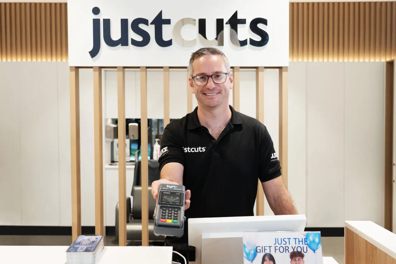 Just cuts holding tyro eftpos