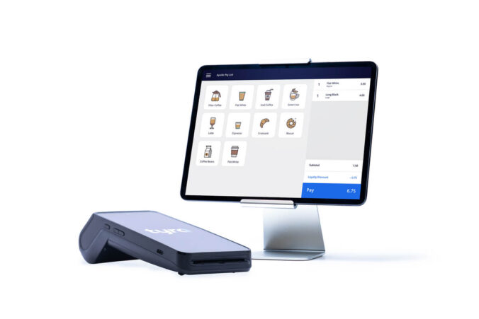 Image of a Tyro portable EFTPOS machine and desktop tablet