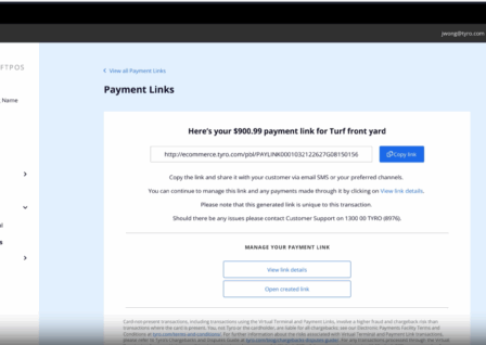 Payment Links via EFTPOS