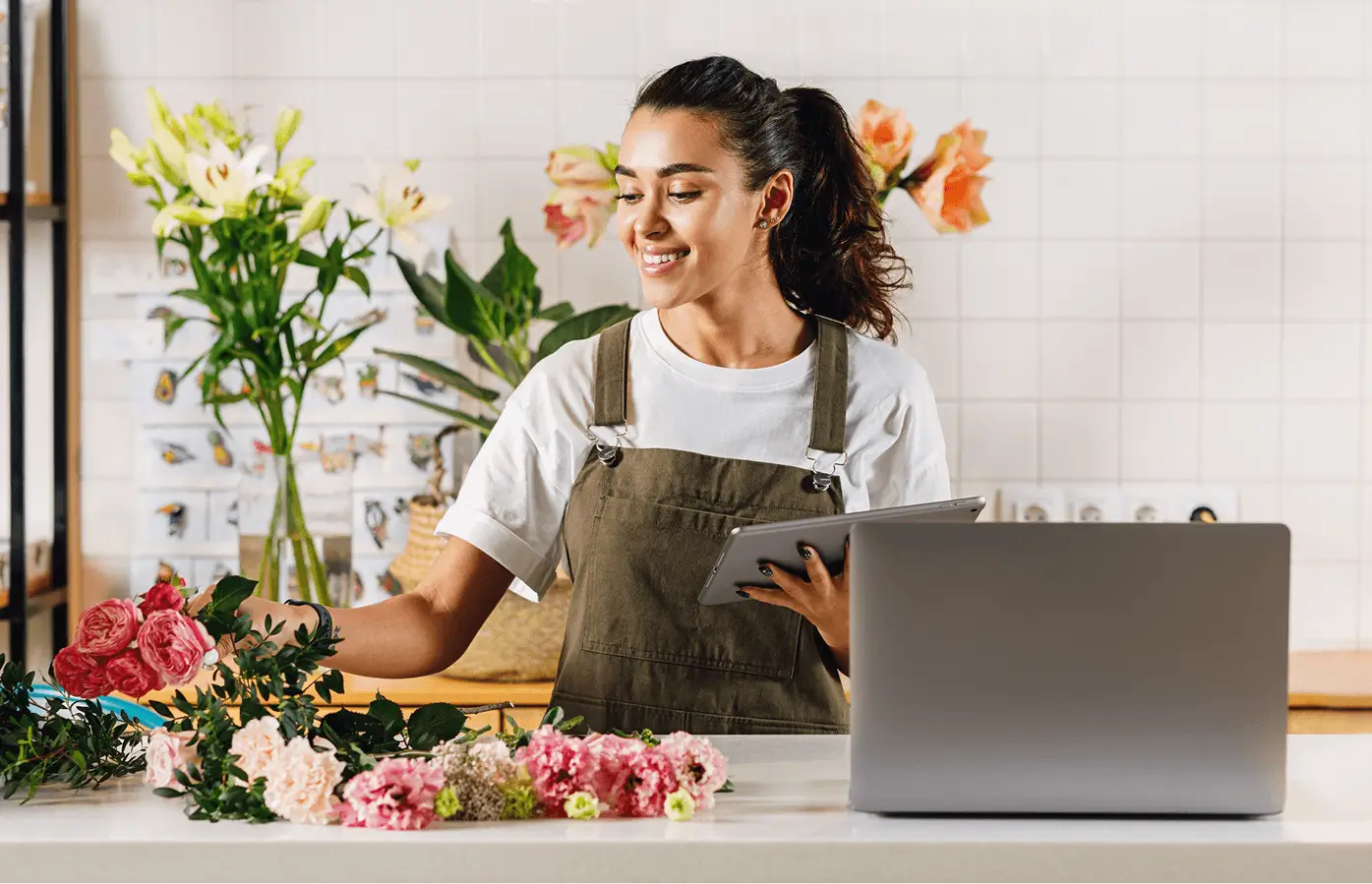 Florist on tablet