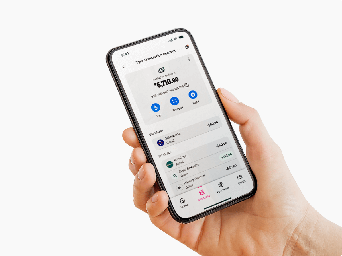 Tyro's business transaction account