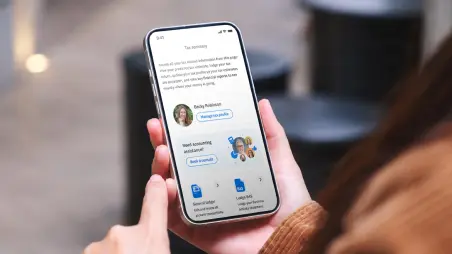 Person using tyro accounting on phone