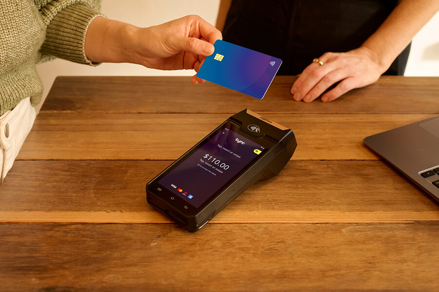 EFTPOS machine with tap and save enabled