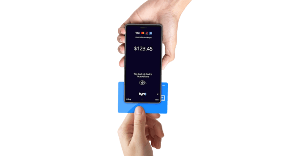 Android device tapping a card